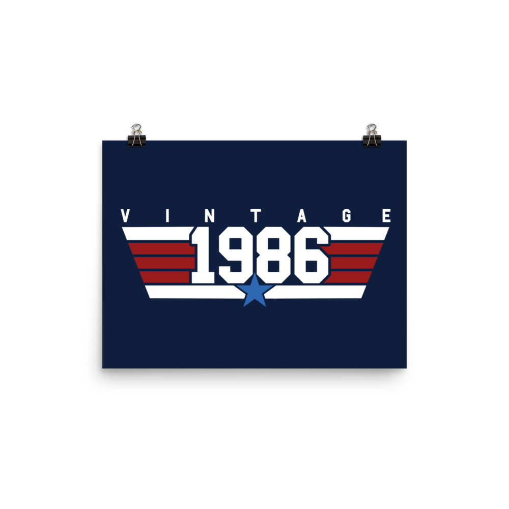 86 - Vintage 1986 Aviator Wall Art Poster