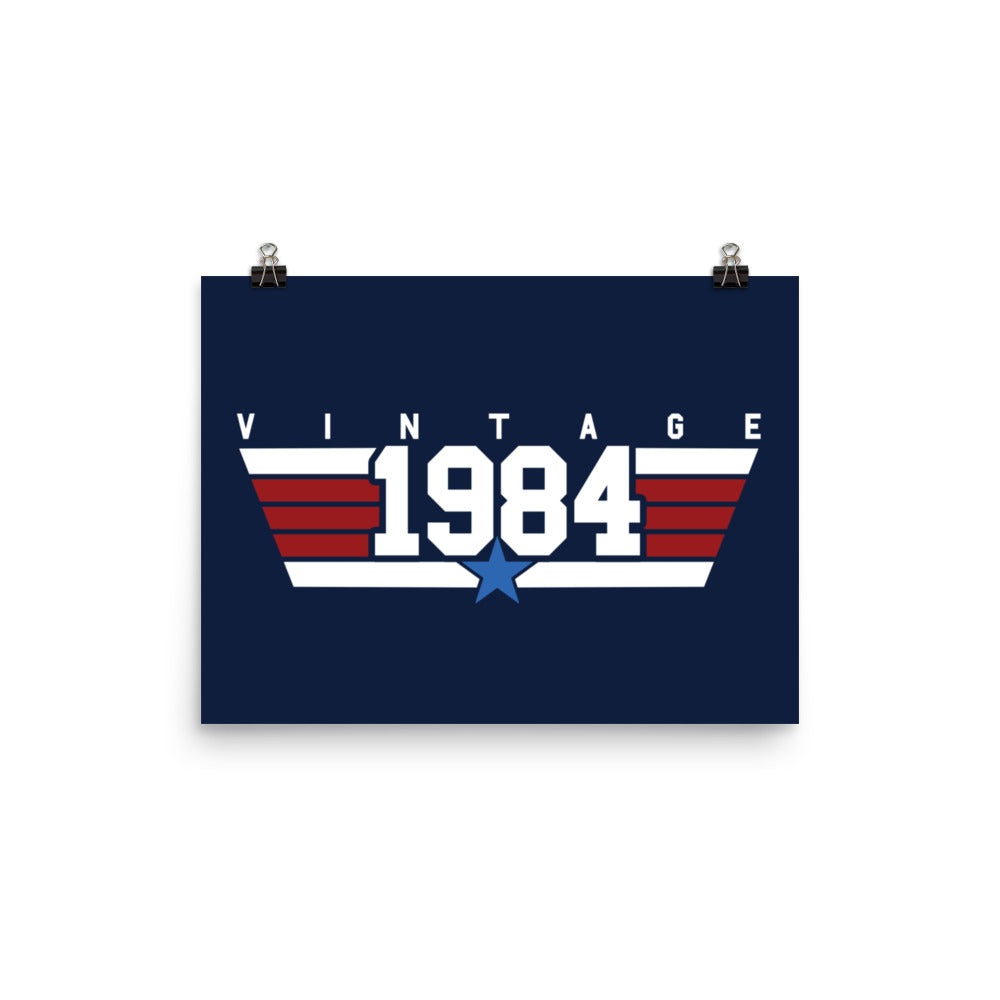 84 - Vintage 1984 Aviator Wall Art Poster