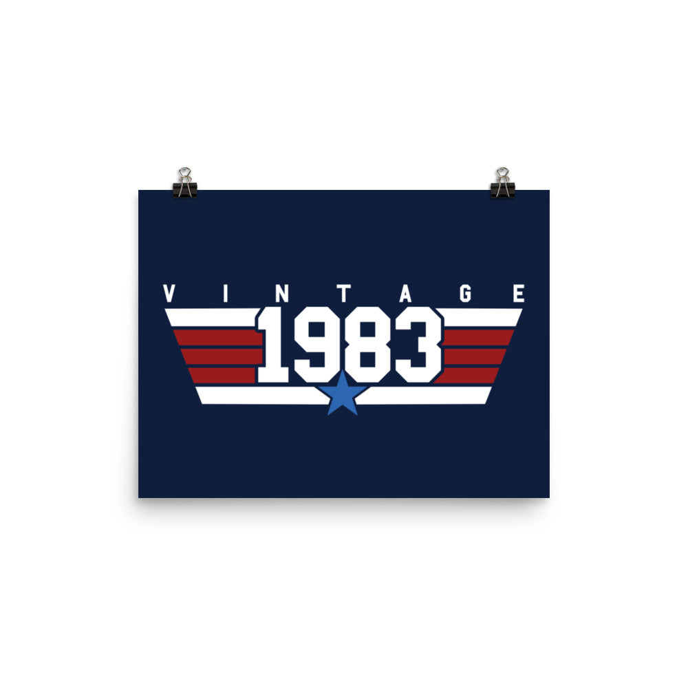 83 - Vintage 1983 Aviator Wall Art Poster