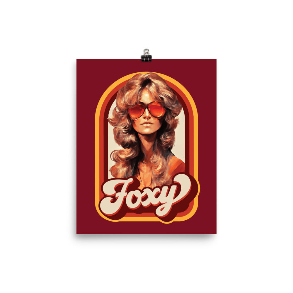 Retro 70's Foxy Wall Art Poster