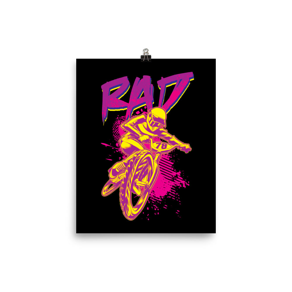 Rad Bmx Wall Art Poster
