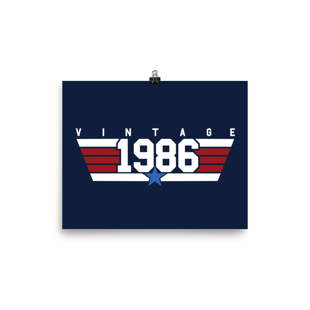 86 - Vintage 1986 Aviator Wall Art Poster