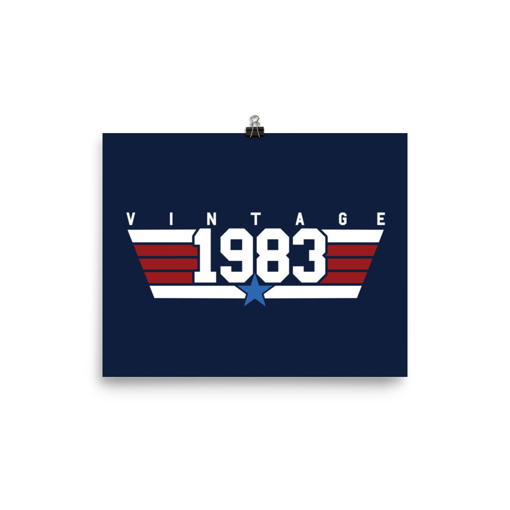 83 - Vintage 1983 Aviator Wall Art Poster