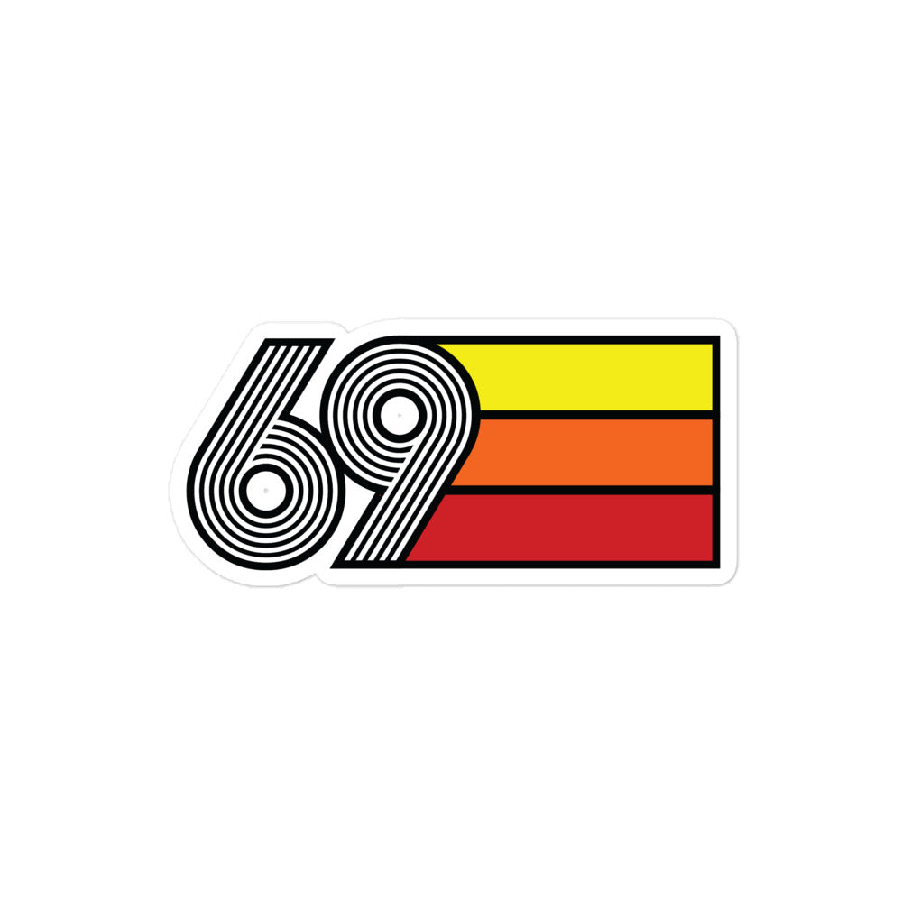 69 - 1969 Retro Tri- Line Decal Decoration Bubble-free Vinyl stickers