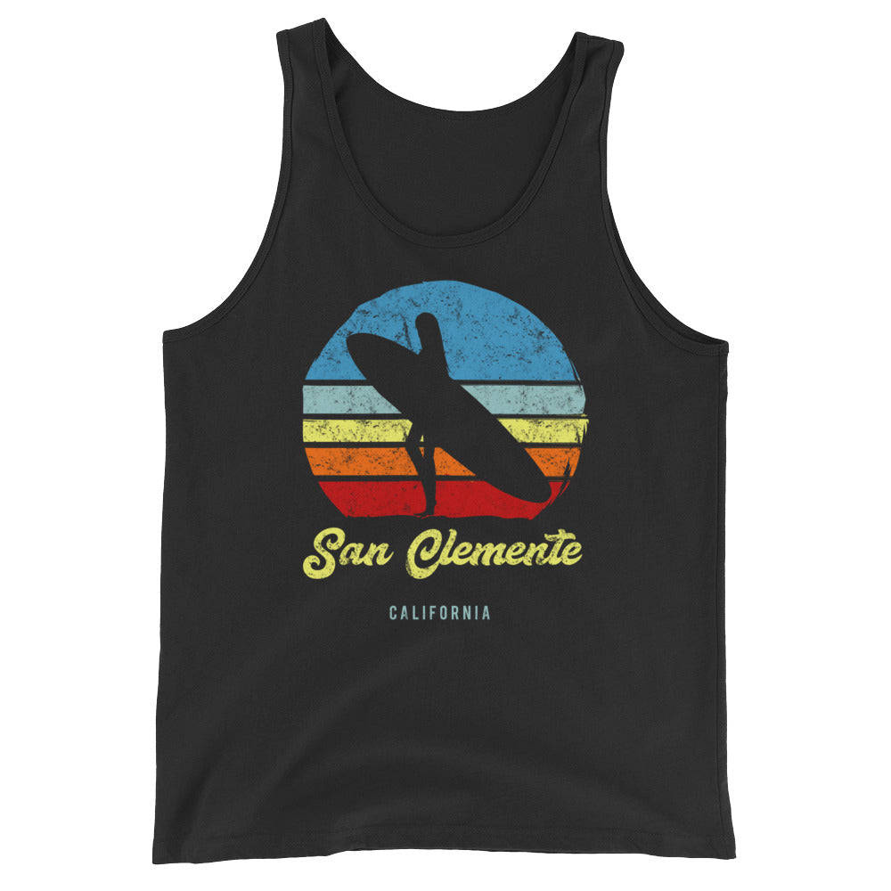 San Clemente California Retro Surf Unisex Tank Top - Styleuniversal