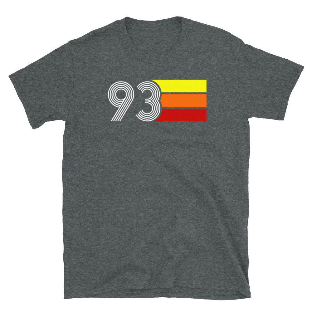 93 - RETRO TRI-LINE MEN'S WOMEN'S SHORT-SLEEVE UNISEX T-SHIRT