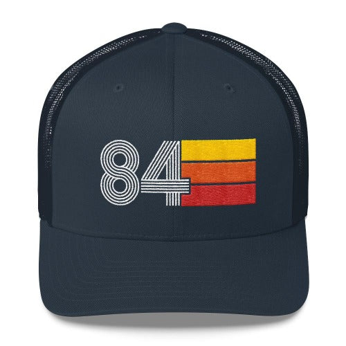 Vintage 1984 Birthday Hat Trucker Cap number 84 retro