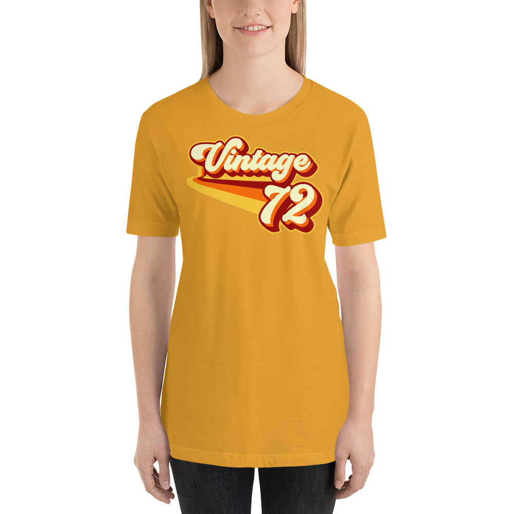 Vintage 1972 Warm Retro Lines SLIM FIT Short-Sleeve Unisex T-Shirt
