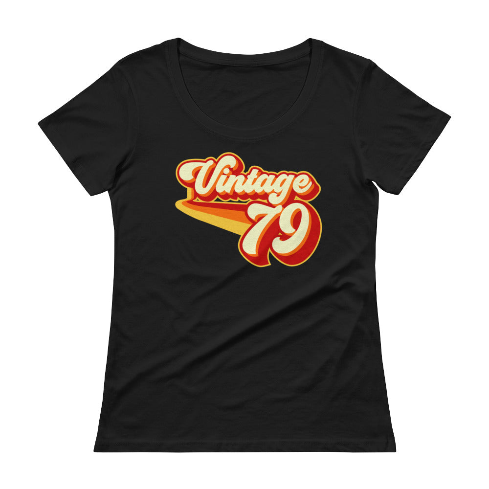 Vintage 1979 Retro Ladies' Scoopneck T-Shirt - Styleuniversal