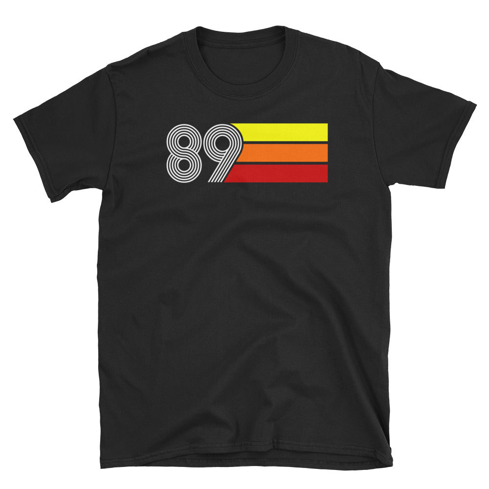89 - RETRO TRI-LINE MEN'S WOMEN'S SHORT-SLEEVE UNISEX T-SHIRT