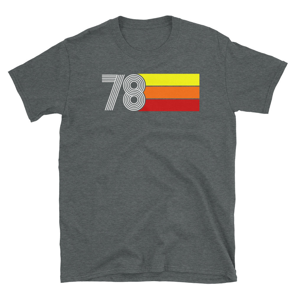 78 - RETRO TRI-LINE MEN'S WOMEN'S SHORT-SLEEVE UNISEX T-SHIRT
