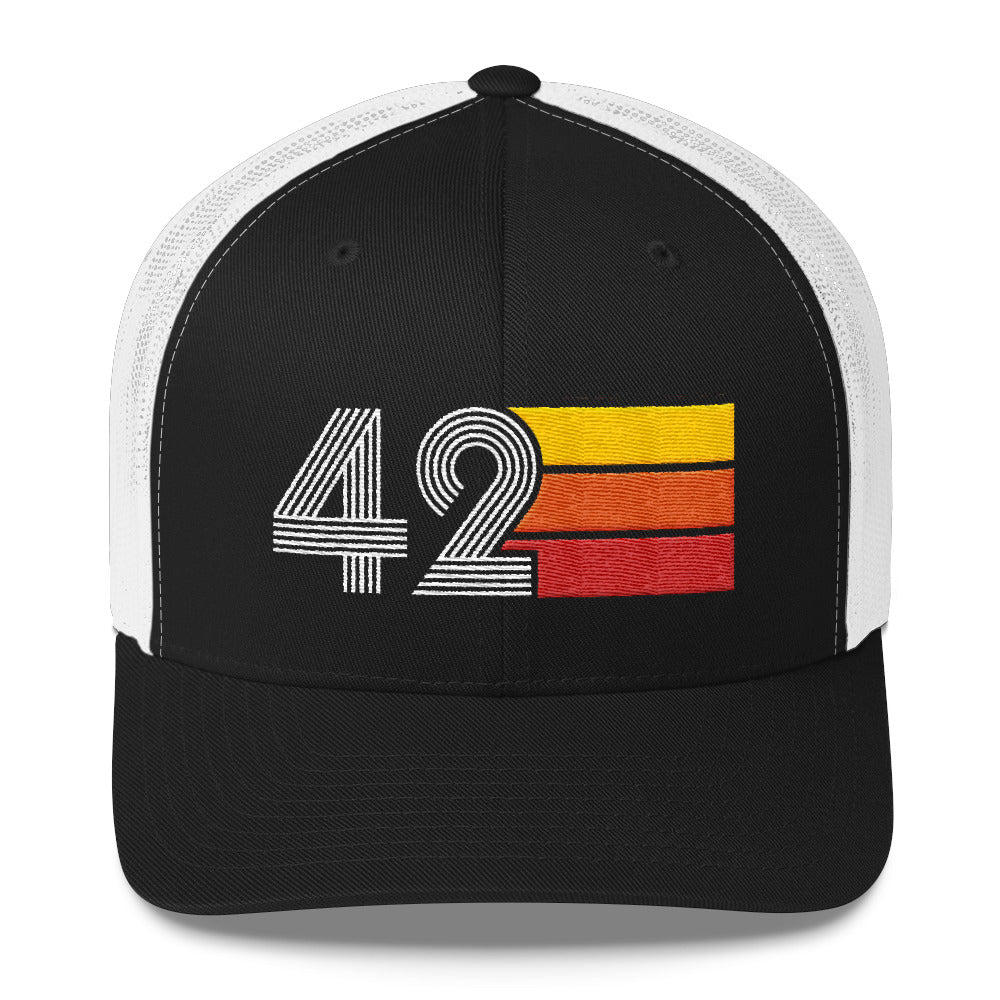 42 Birthday Retro Men's Women's Trucker Hat