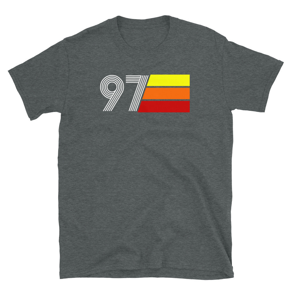 97 - RETRO TRI-LINE MEN'S WOMEN'S SHORT-SLEEVE UNISEX T-SHIRT
