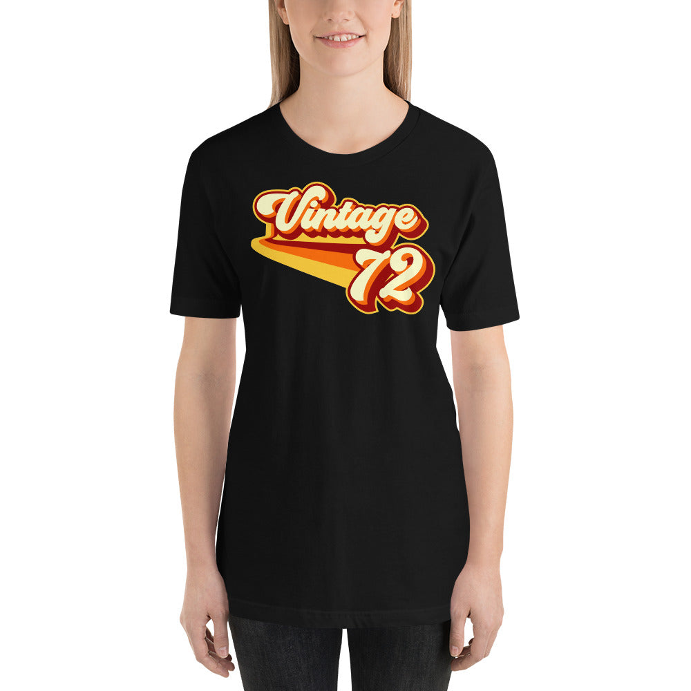 Vintage 1972 Warm Retro Lines SLIM FIT Short-Sleeve Unisex T-Shirt
