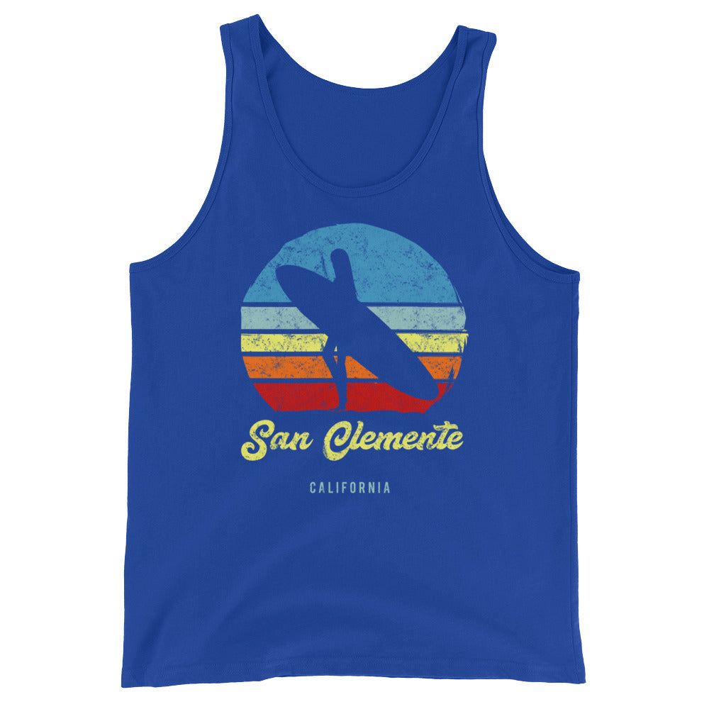 San Clemente California Retro Surf Unisex Tank Top - Styleuniversal