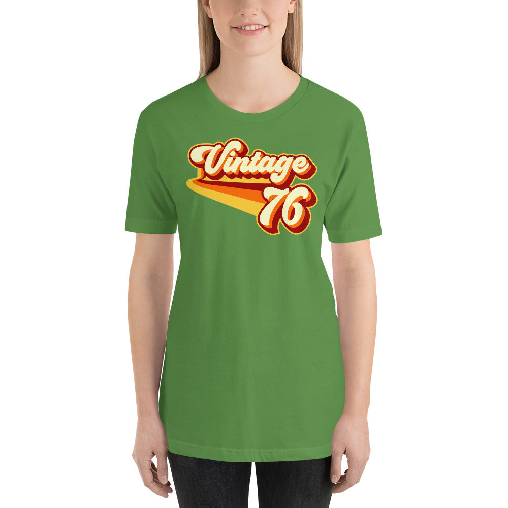 Vintage 1976 Warm Retro Lines SLIM FIT Short-Sleeve Unisex T-Shirt