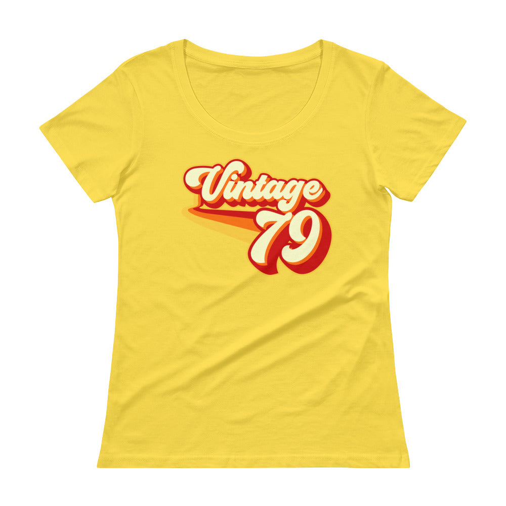 Vintage 1979 Retro Ladies' Scoopneck T-Shirt - Styleuniversal