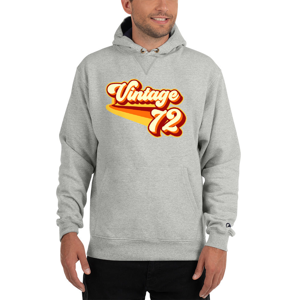 Vintage 1972 Warm Retro Lines Champion Hoodie
