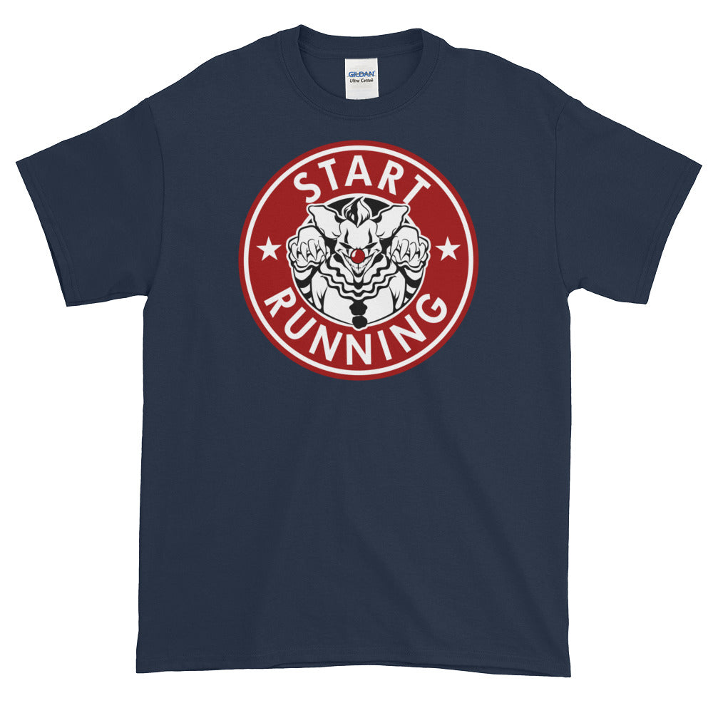Scary Clown Start Running Halloween Short-Sleeve T-Shirt - Styleuniversal
