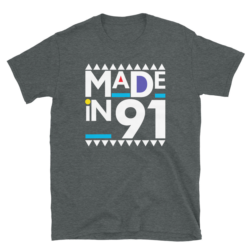 Made in 1991 Retro 90s Short-Sleeve Unisex T-Shirt