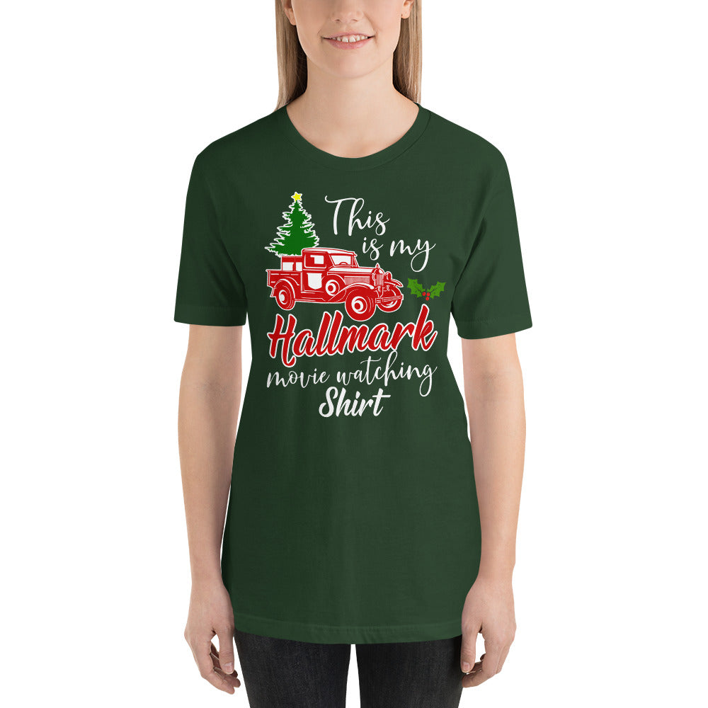This is my Hallmark Christmas Movie Watching Shirt Vintage Truck Short-Sleeve Unisex T-Shirt - Styleuniversal