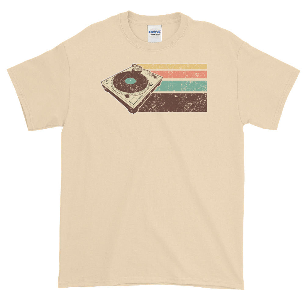 Vintage Retro DJ Turntable Hip Hop EDM Short-Sleeve T-Shirt - Styleuniversal