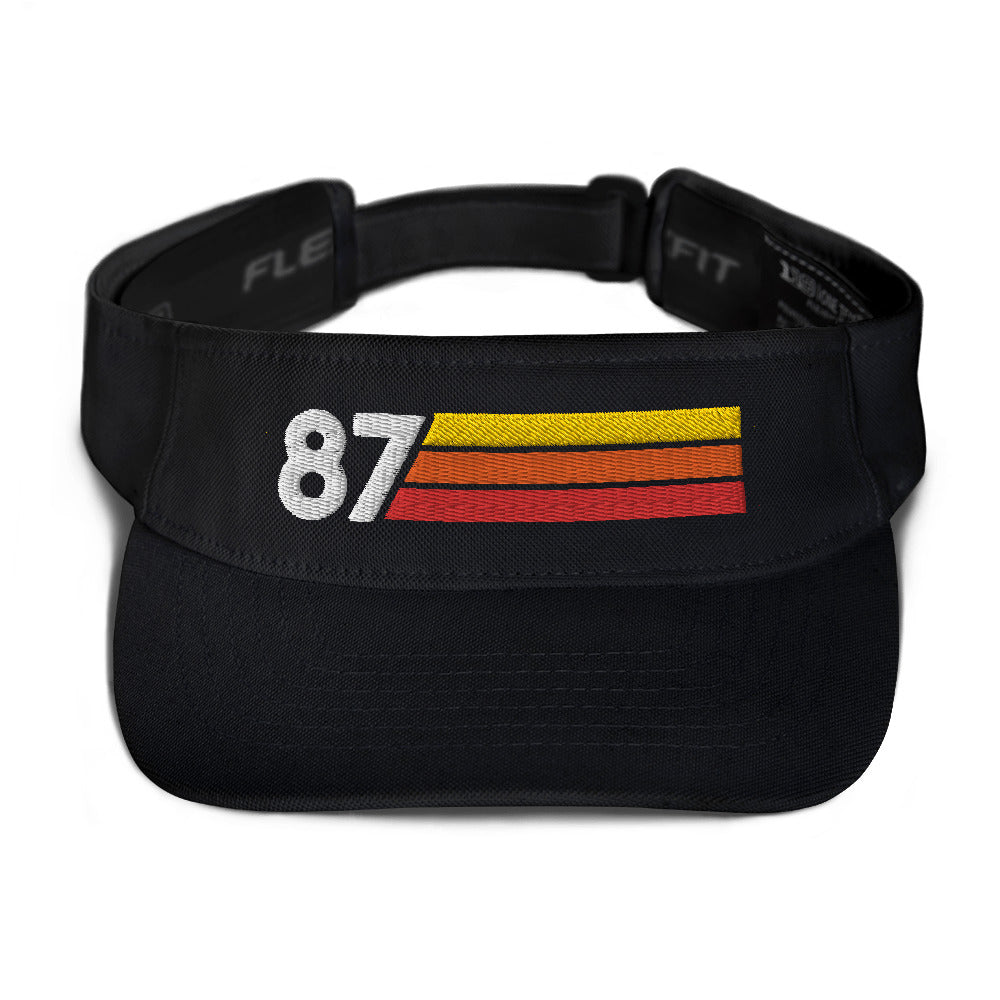 1987 Retro Birthday Anniversary Reunion Number 87 Visor