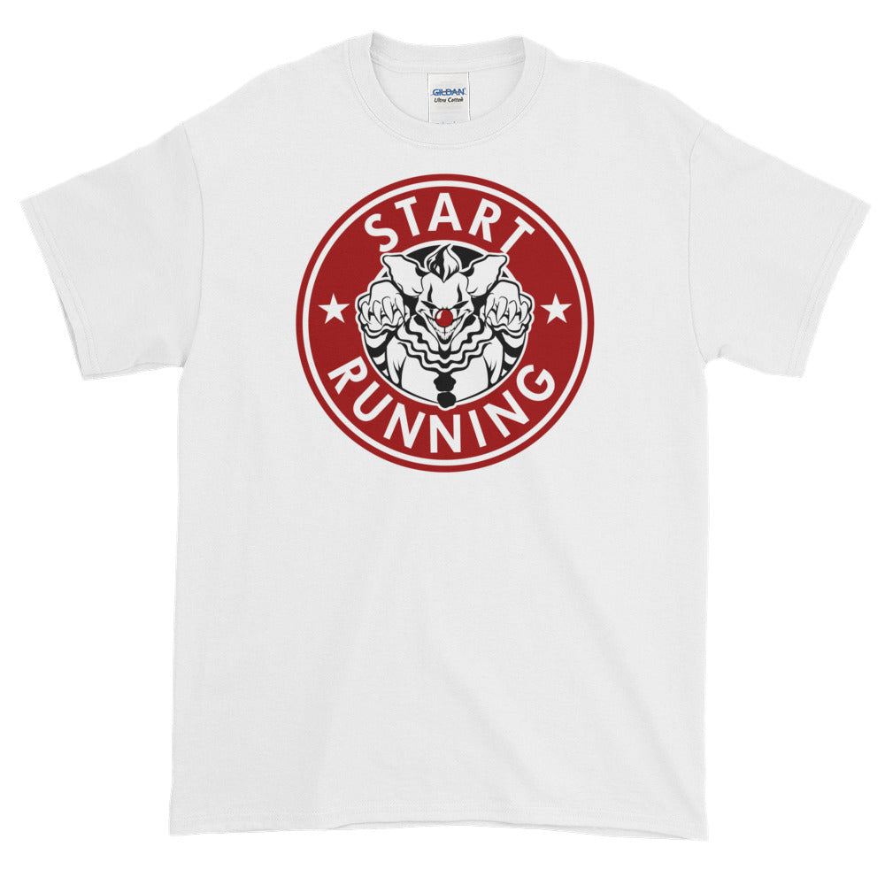 Scary Clown Start Running Halloween Short-Sleeve T-Shirt - Styleuniversal