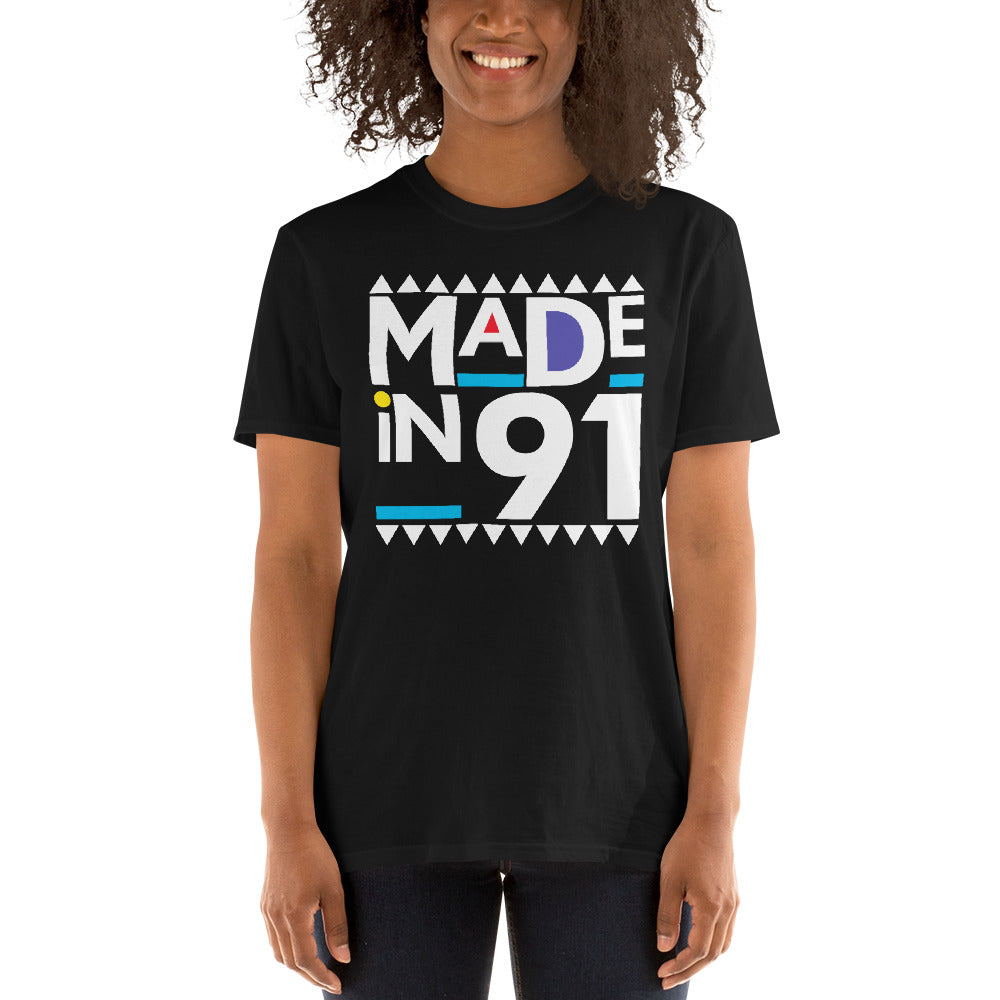 Made in 1991 Retro 90s Short-Sleeve Unisex T-Shirt