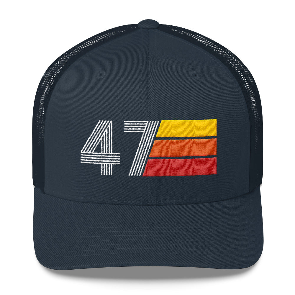 47 Birthday Retro Men's Women's Trucker Hat