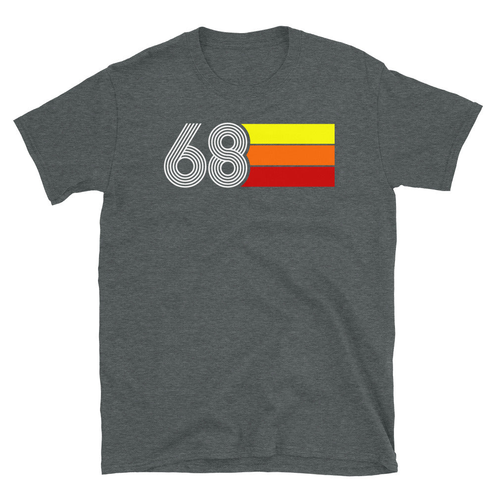 68 - RETRO TRI-LINE MEN'S WOMEN'S SHORT-SLEEVE UNISEX T-SHIRT