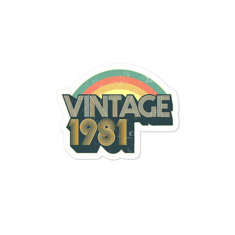 81 - Vintage 1981 Vinyl stickers