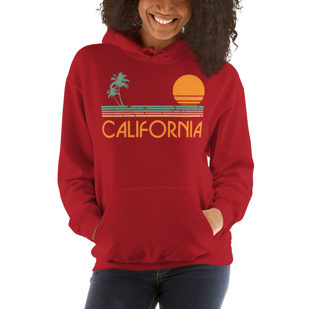 Vintage 80's California Beach Hooded Sweatshirt