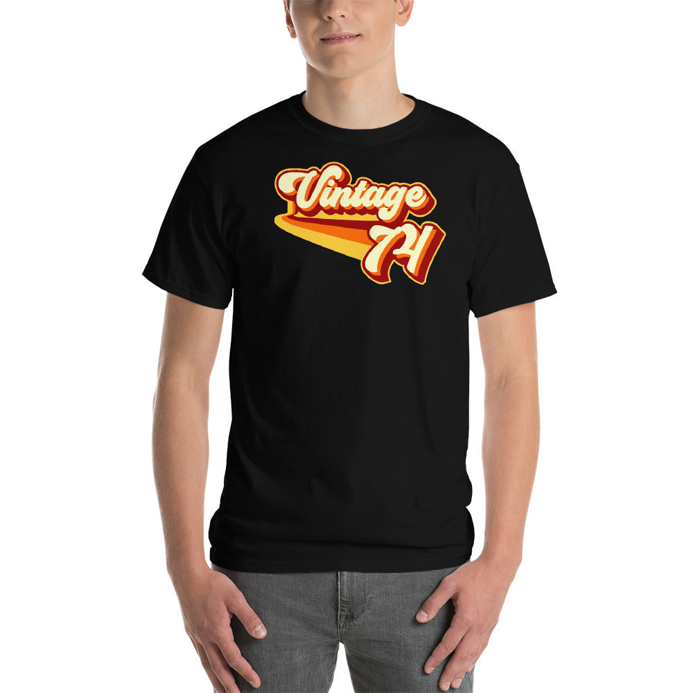 Vintage 1974 Warm Retro Lines CLASSIC FIT Unisex Short-Sleeve T-Shirt