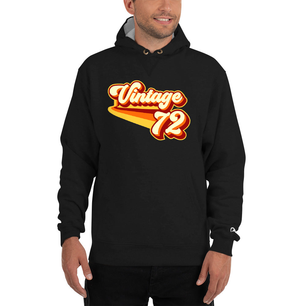 Vintage 1972 Warm Retro Lines Champion Hoodie