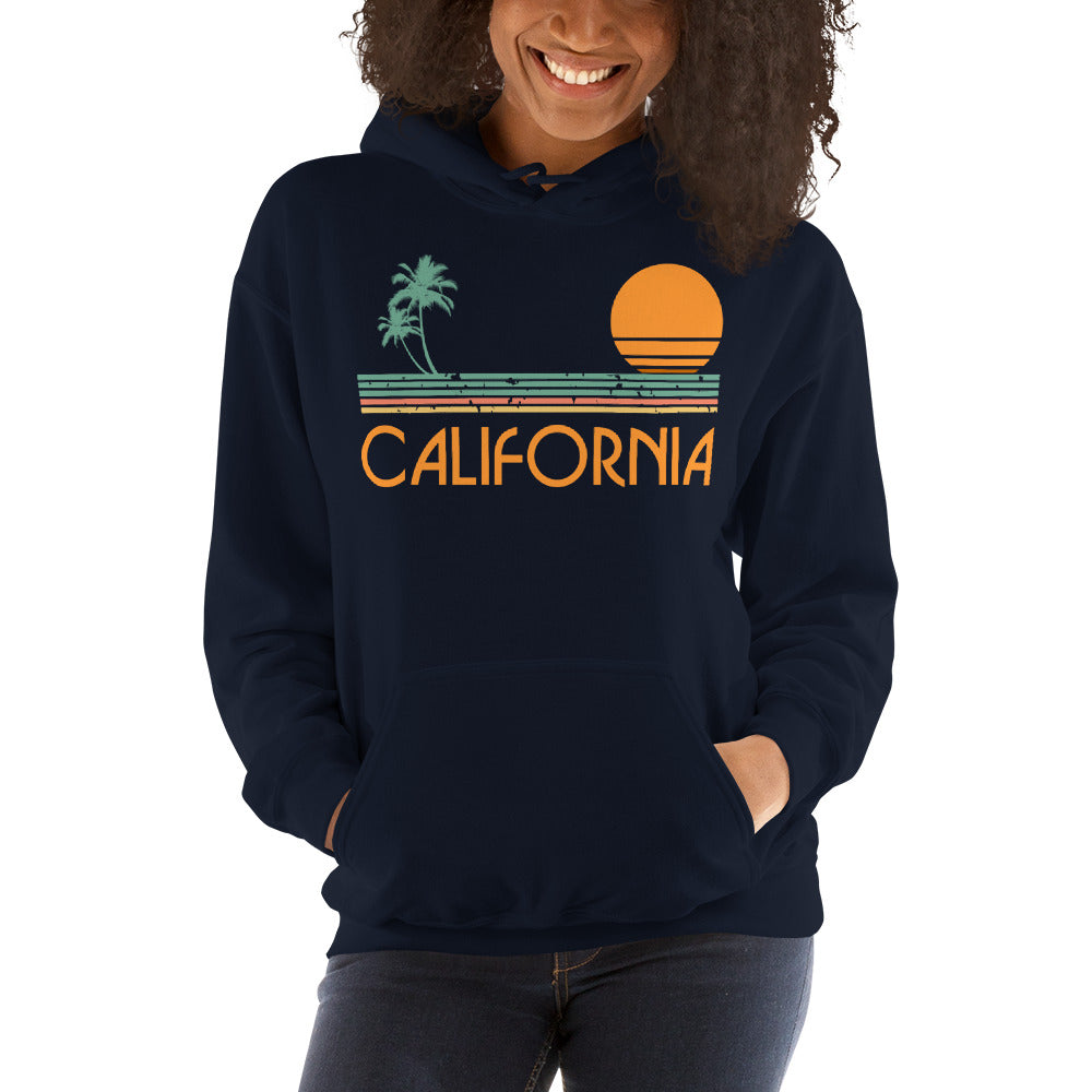 Vintage 80's California Beach Hooded Sweatshirt