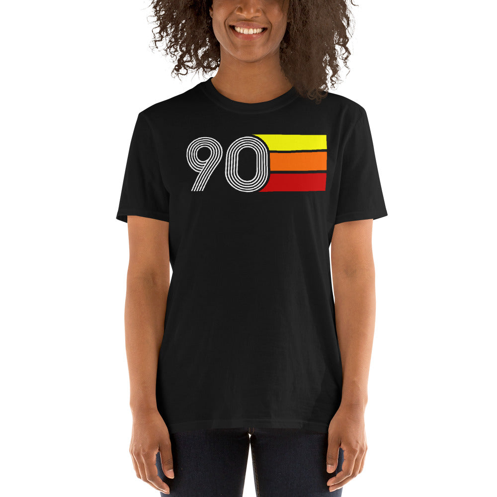 90 - RETRO TRI-LINE MEN'S WOMEN'S SHORT-SLEEVE UNISEX T-SHIRT