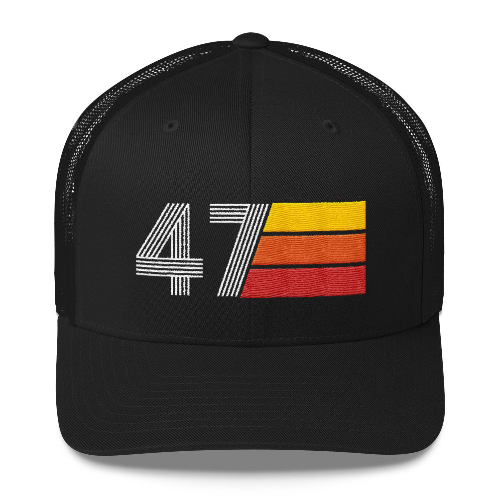 47 Birthday Retro Men's Women's Trucker Hat