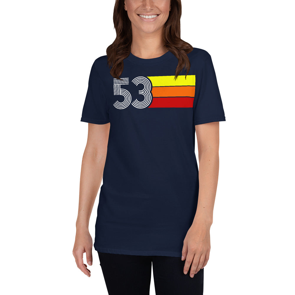 53 - RETRO TRI-LINE MEN'S WOMEN'S SHORT-SLEEVE UNISEX T-SHIRT