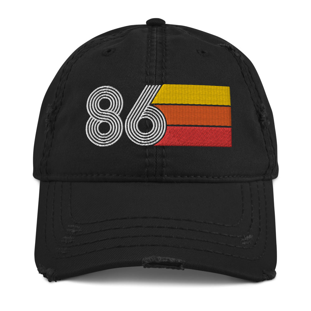 1986 Retro 86 Distressed Dad Hat
