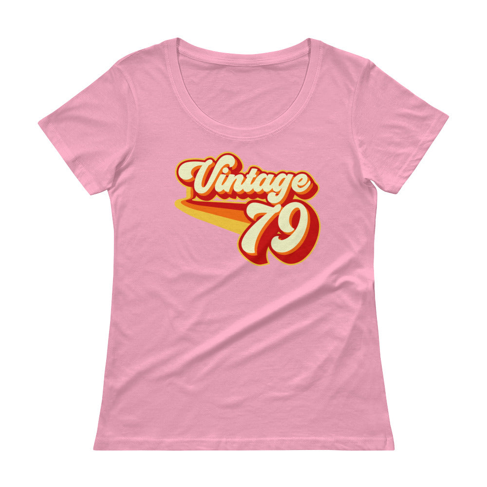 Vintage 1979 Retro Ladies' Scoopneck T-Shirt - Styleuniversal