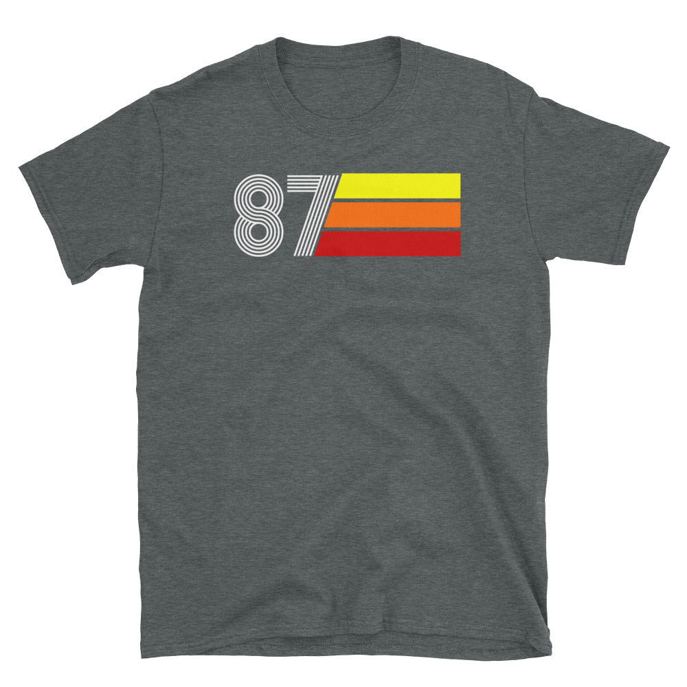 87 - RETRO TRI-LINE MEN'S WOMEN'S SHORT-SLEEVE UNISEX T-SHIRT