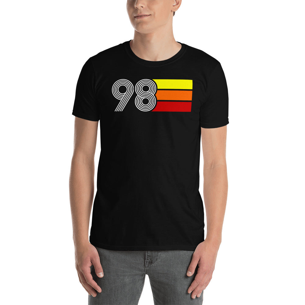 98 - RETRO TRI-LINE MEN'S WOMEN'S SHORT-SLEEVE UNISEX T-SHIRT