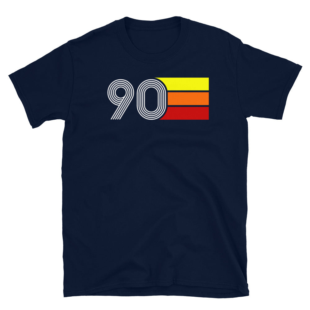 90 - RETRO TRI-LINE MEN'S WOMEN'S SHORT-SLEEVE UNISEX T-SHIRT