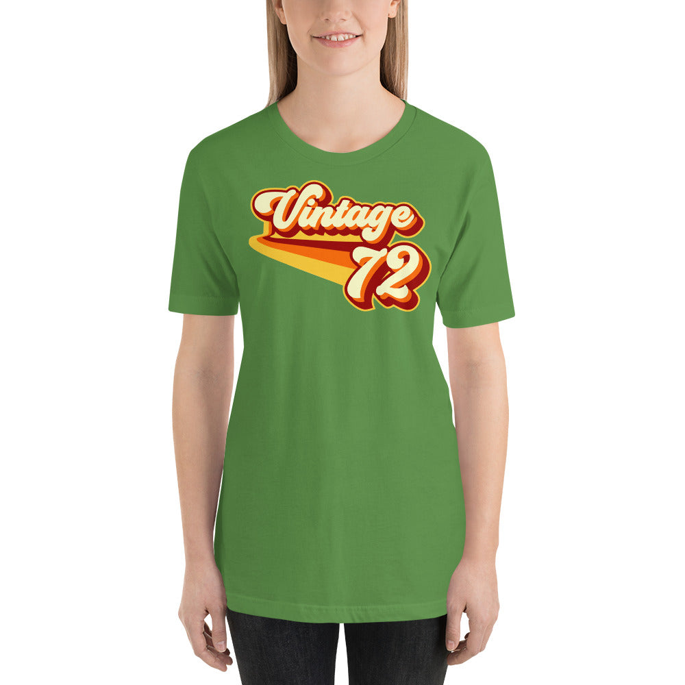 Vintage 1972 Warm Retro Lines SLIM FIT Short-Sleeve Unisex T-Shirt