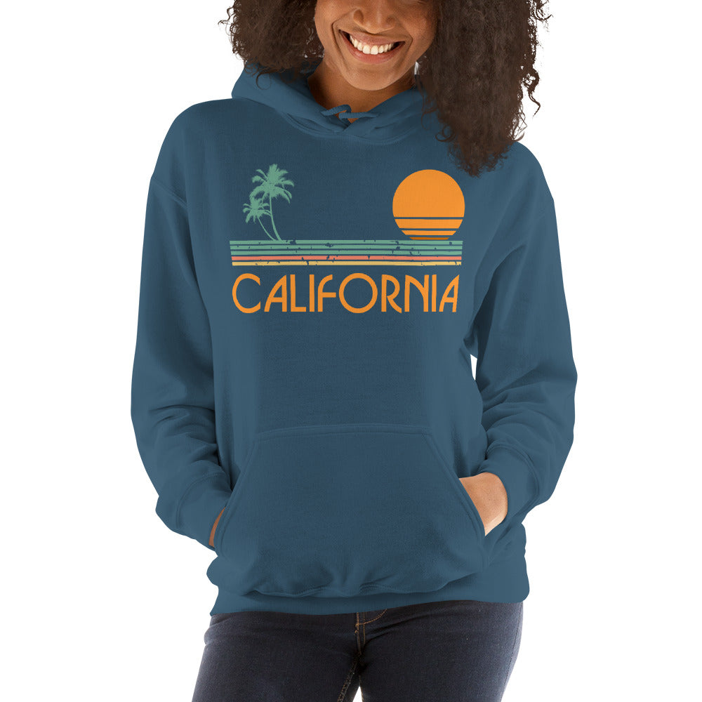 Vintage 80's California Beach Hooded Sweatshirt