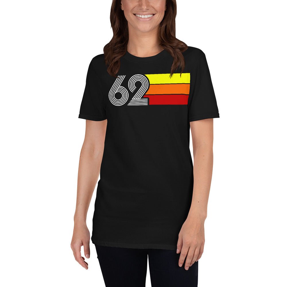 62 - RETRO TRI-LINE MEN'S WOMEN'S SHORT-SLEEVE UNISEX T-SHIRT