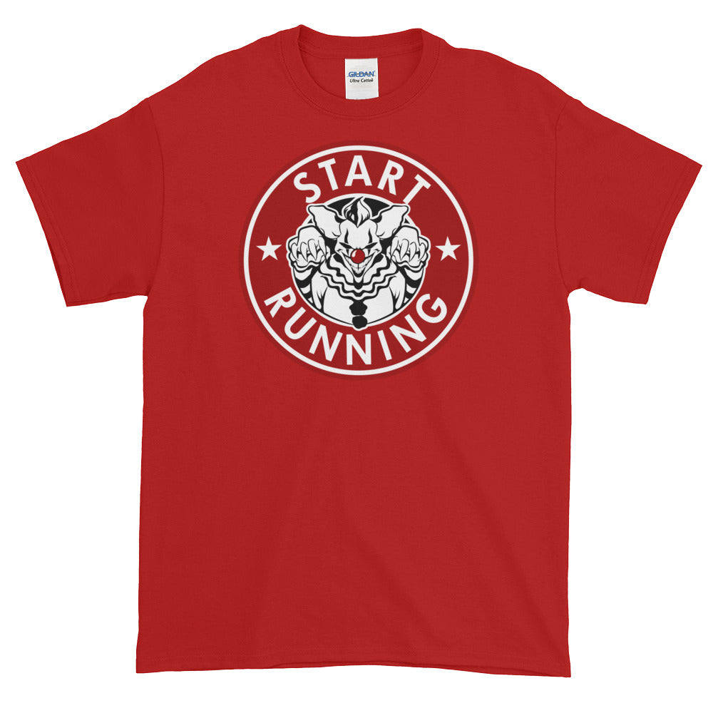Scary Clown Start Running Halloween Short-Sleeve T-Shirt - Styleuniversal