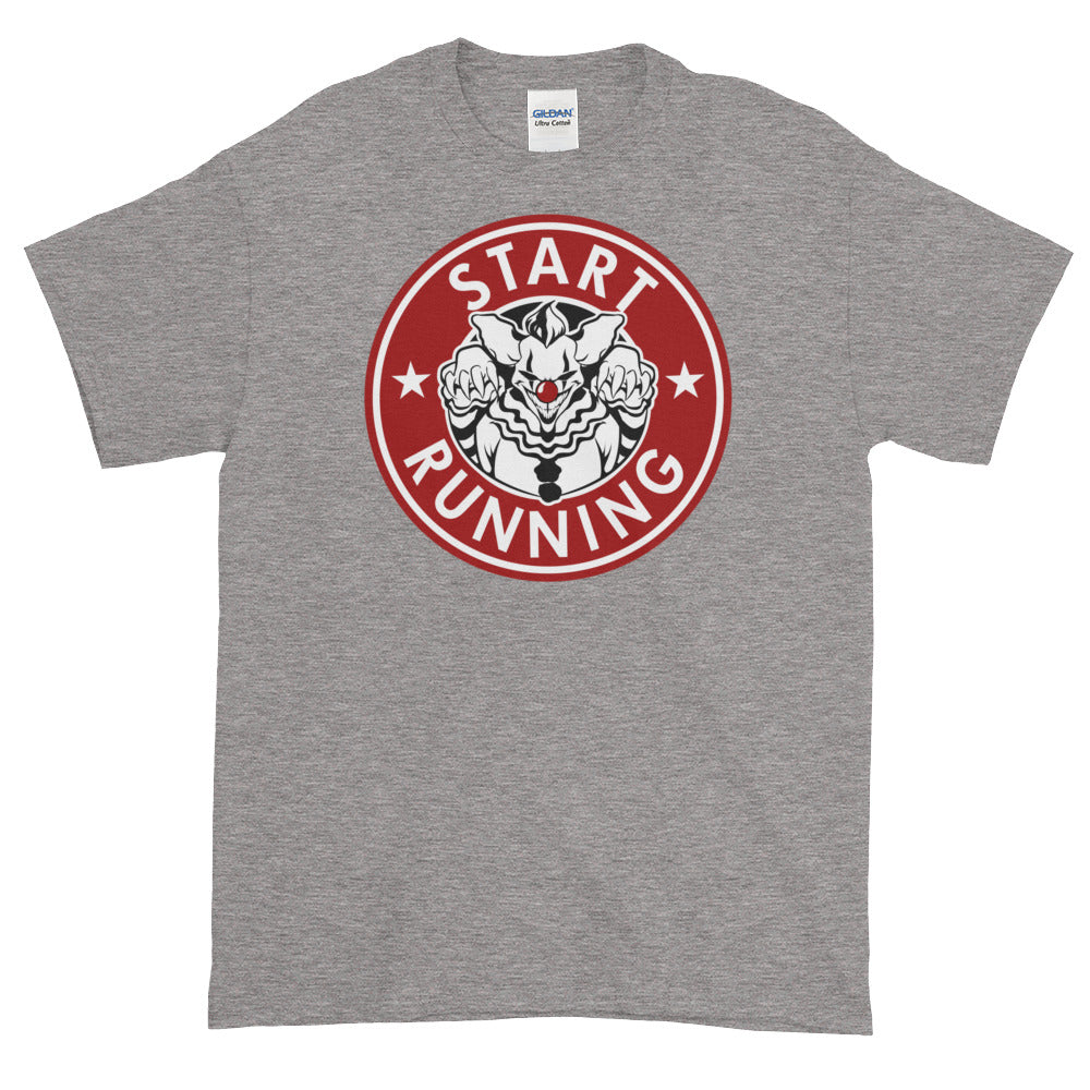 Scary Clown Start Running Halloween Short-Sleeve T-Shirt - Styleuniversal