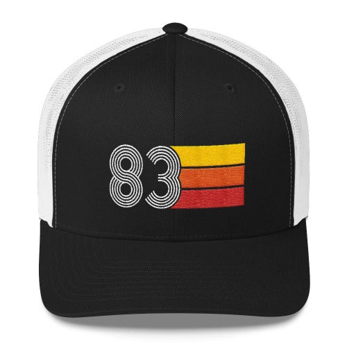 Vintage 1983 Birthday Hat Trucker Cap number 83 retro